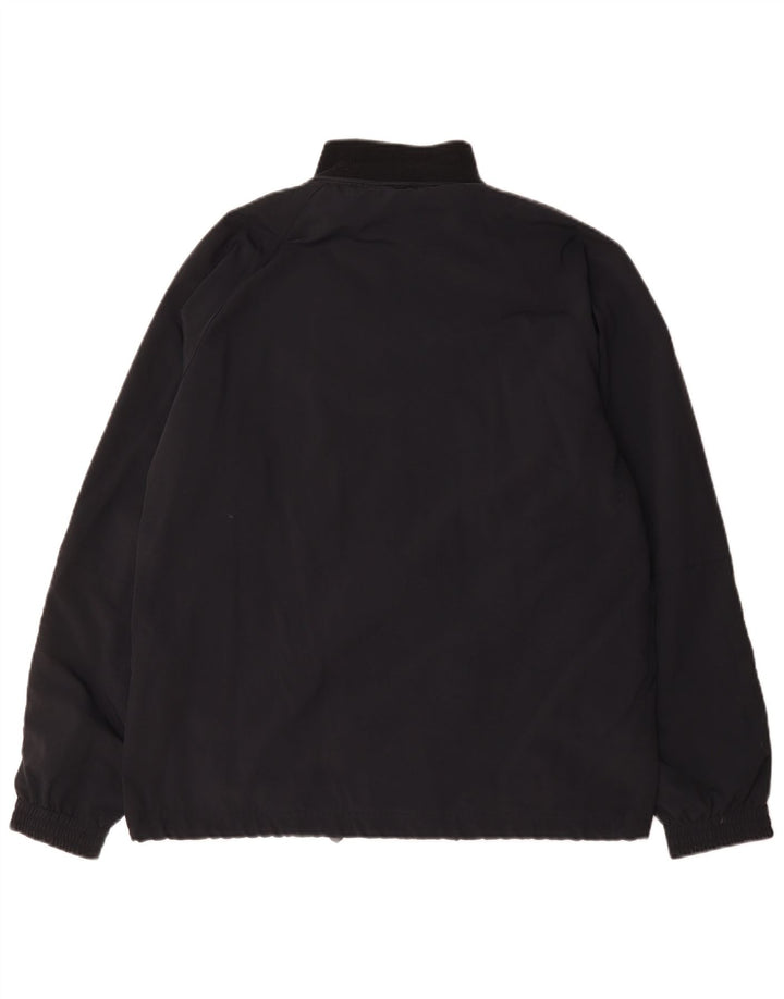 Asics Mens Tracksuit Top Jacket Large Black Colourblock Polyamide