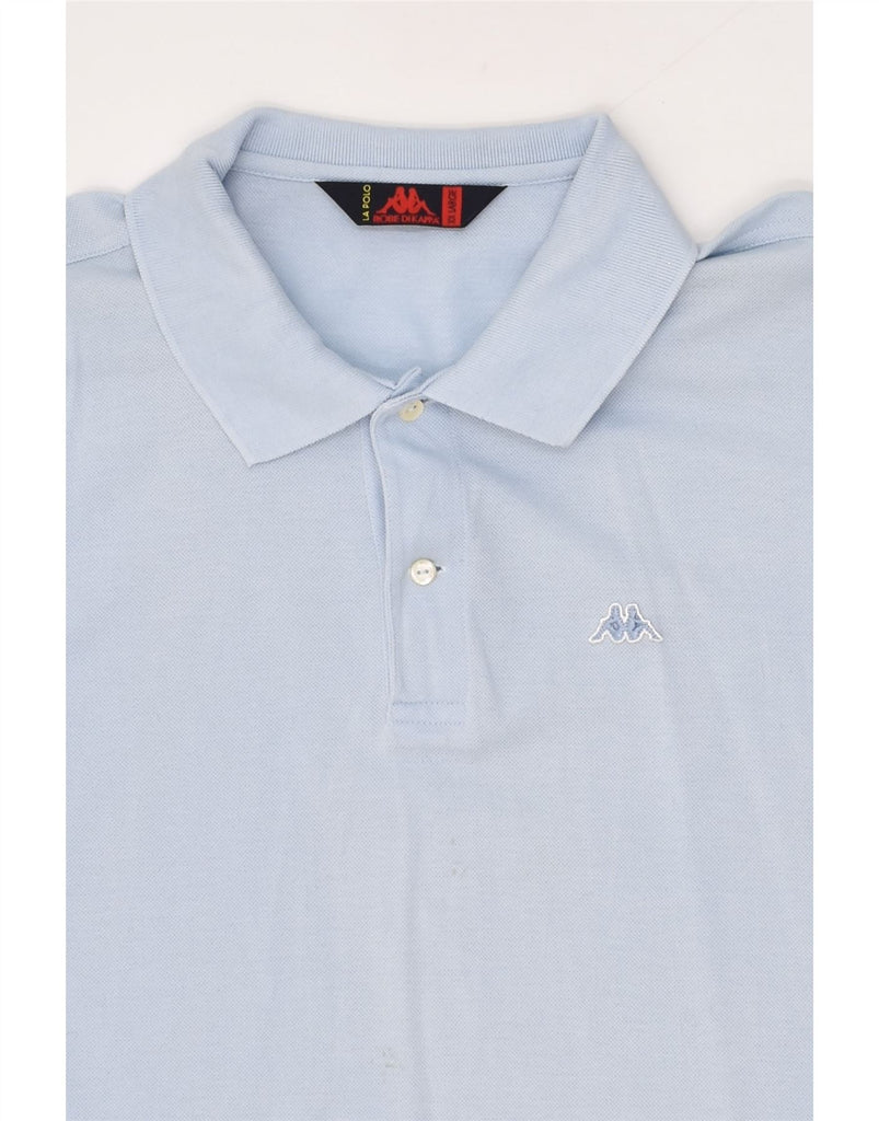 KAPPA Mens Polo Shirt 2XL Blue Cotton | Vintage Kappa | Thrift | Second-Hand Kappa | Used Clothing | Messina Hembry 