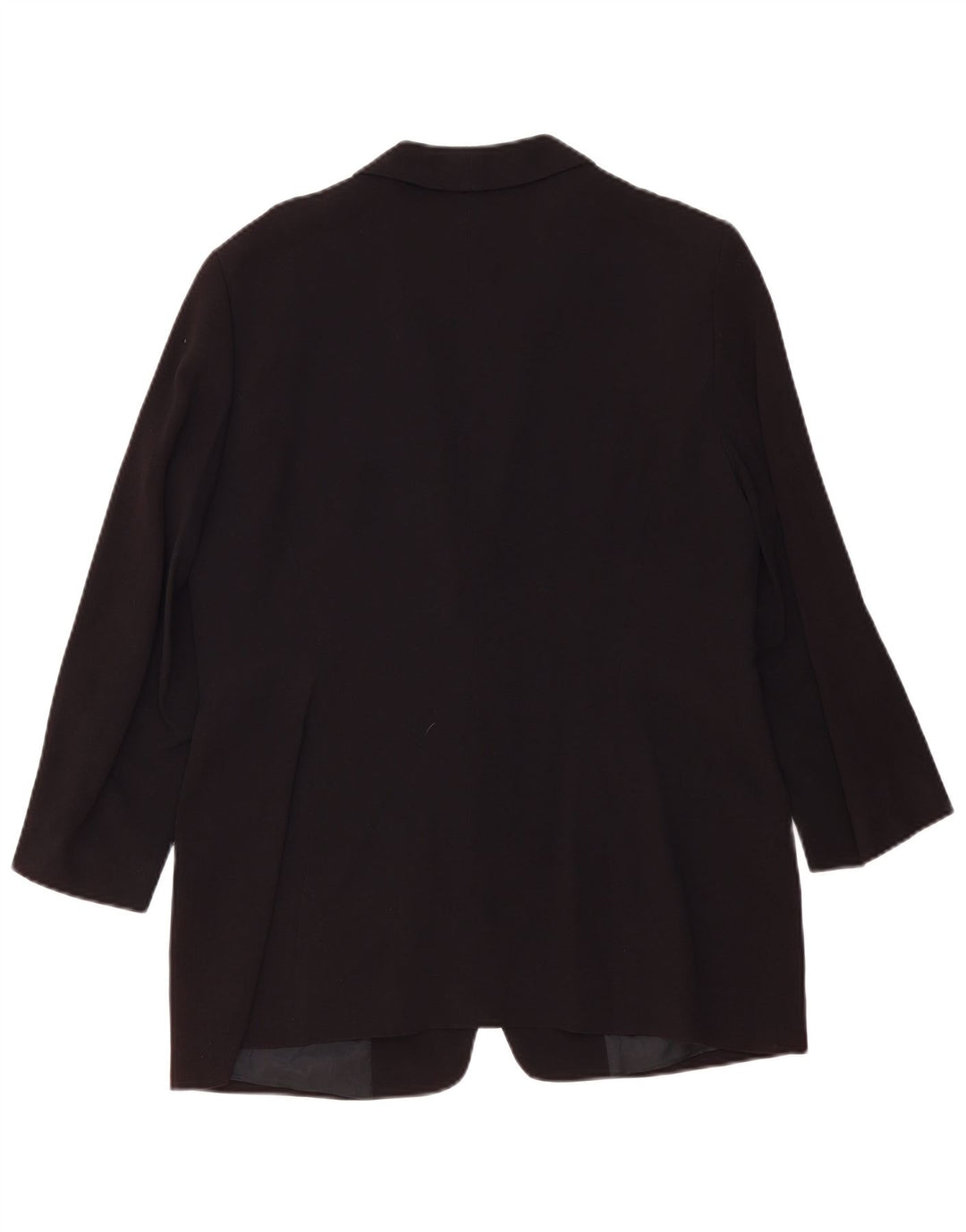 ZARA Womens 1 Button 3/4 Sleeve Blazer Jacket EU 44 XL Black Rayon