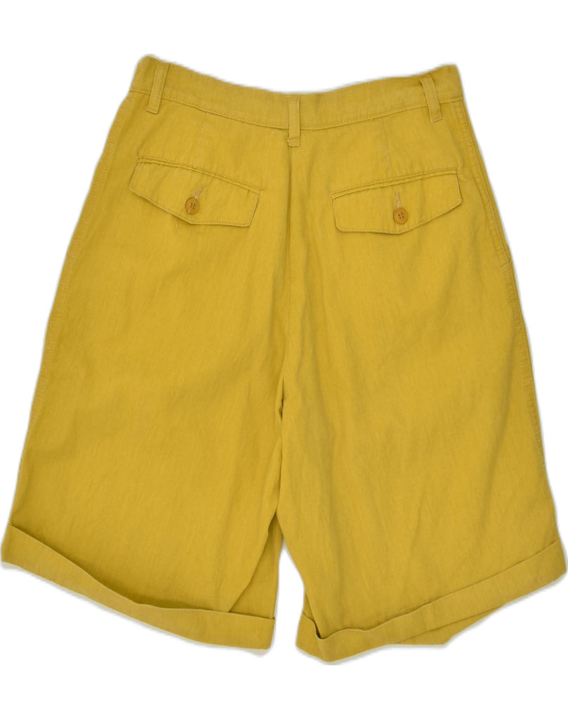 VINTAGE Womens Pegged Casual Shorts IT 44 Medium W28 Yellow Cotton | Vintage Vintage | Thrift | Second-Hand Vintage | Used Clothing | Messina Hembry 