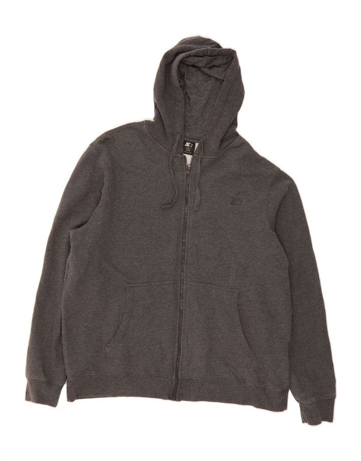 STARTER Mens Zip Hoodie Sweater UK 46/48 XL Grey Cotton Vintage Starter and Second-Hand Starter from Messina Hembry 