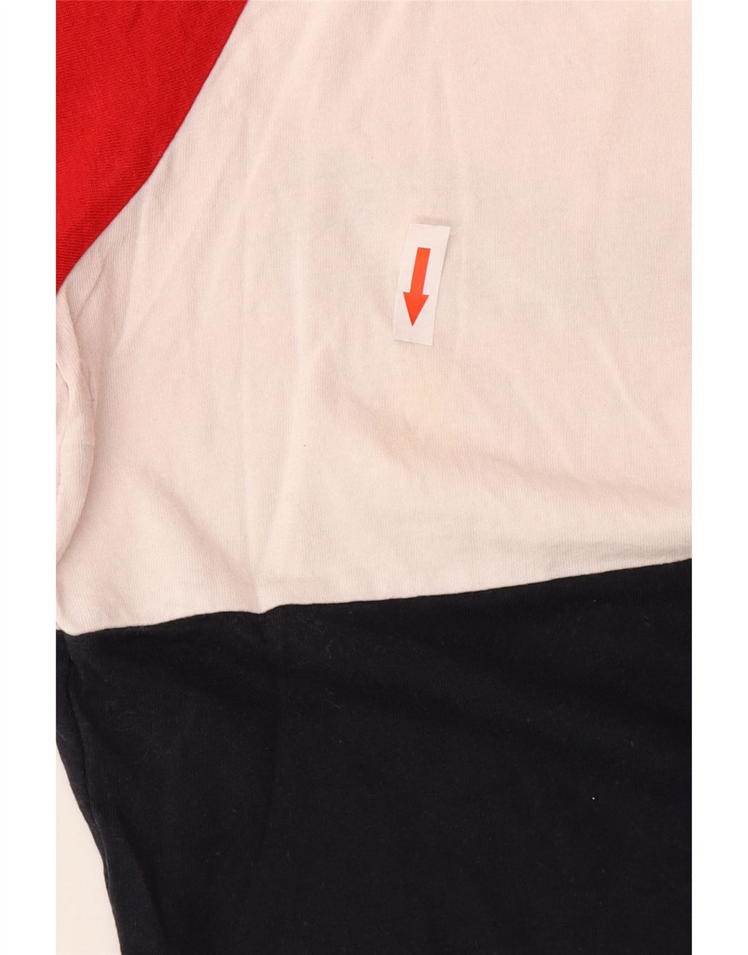 Jack & Jones Mens Graphic T-Shirt Top Medium Navy Blue Colourblock Cotton