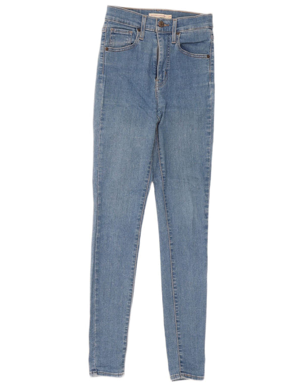 Levi's Womens Mile High Super Skinny Jeans W24 L30 Blue Cotton