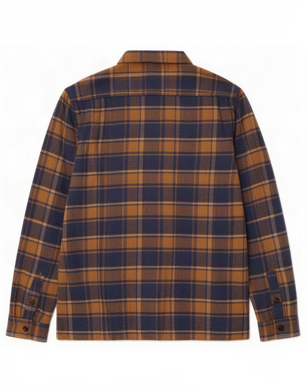 Fat Face Mens Shacket Regular Fit Flannel Shirt Large Blue Check Wool