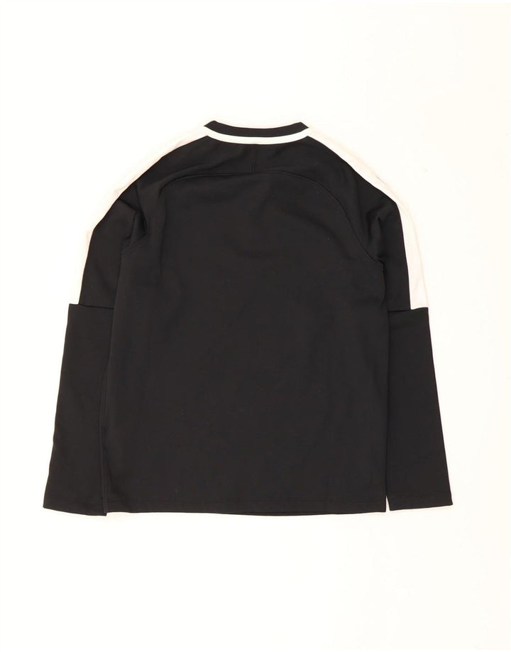 NIKE Boys Dri Fit Sweatshirt Jumper 12-13 Years Large  Black Colourblock Vintage Nike and Second-Hand Nike from Messina Hembry 