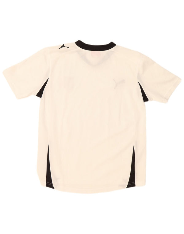 Puma Boys T-Shirt Top 13-14 Years White Colourblock
