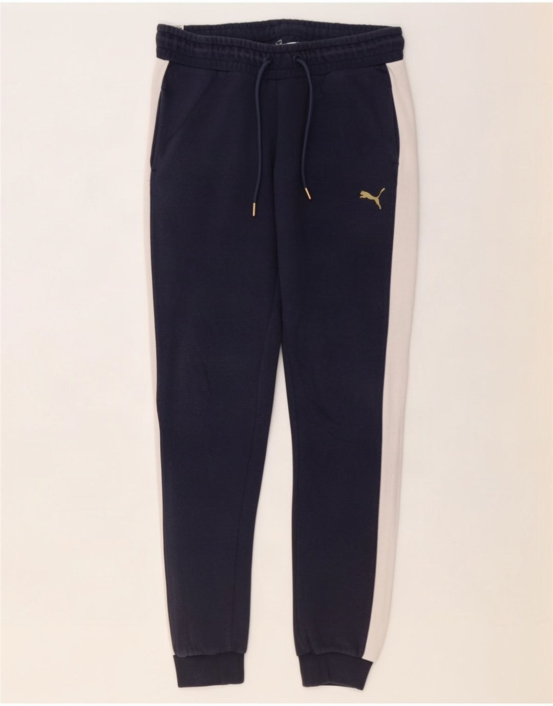 Puma Womens Tracksuit Trousers Joggers Medium Navy Blue Colourblock