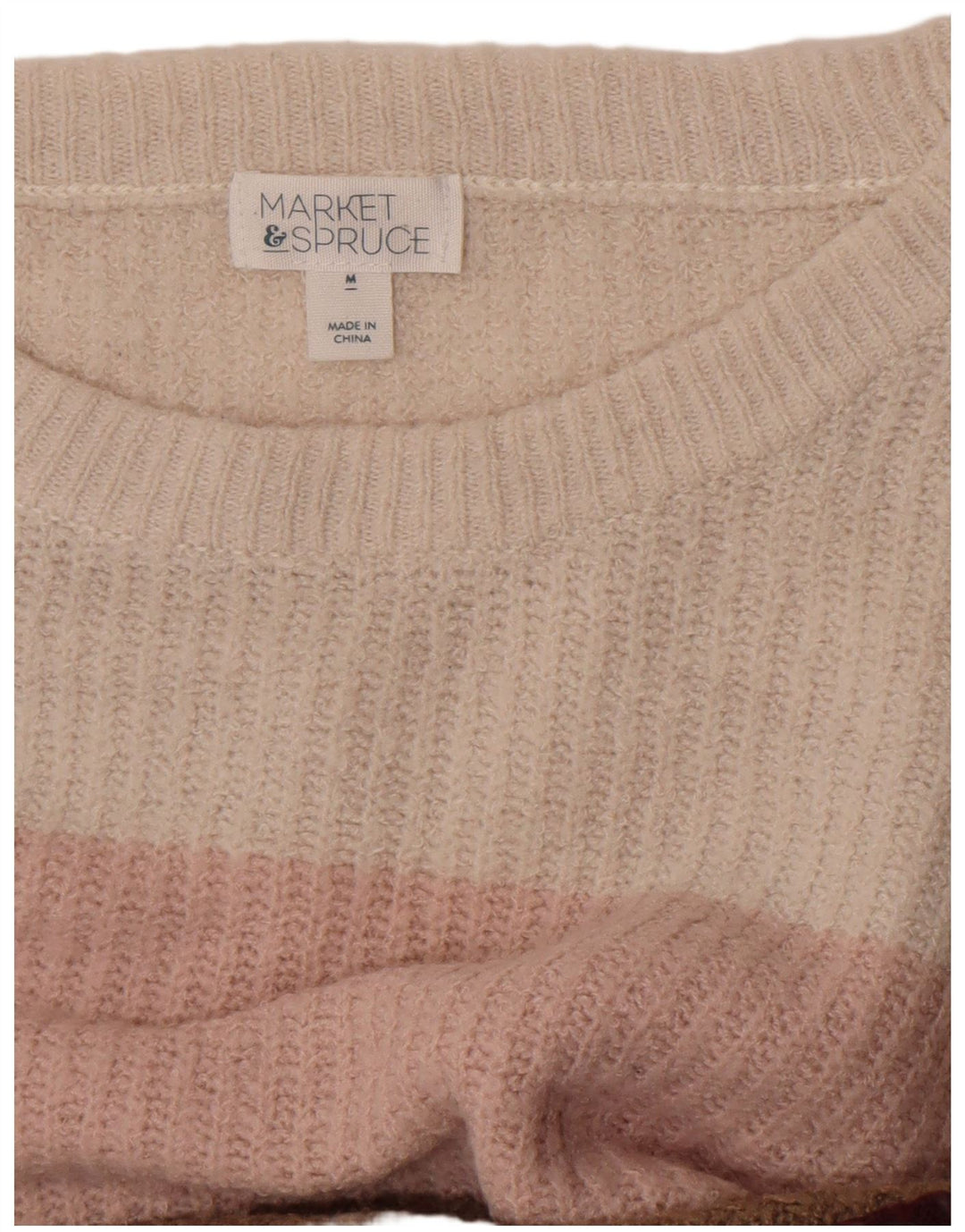 Market & Spruce Womens Crew Neck Jumper Sweater UK 14 Medium Multicoloured