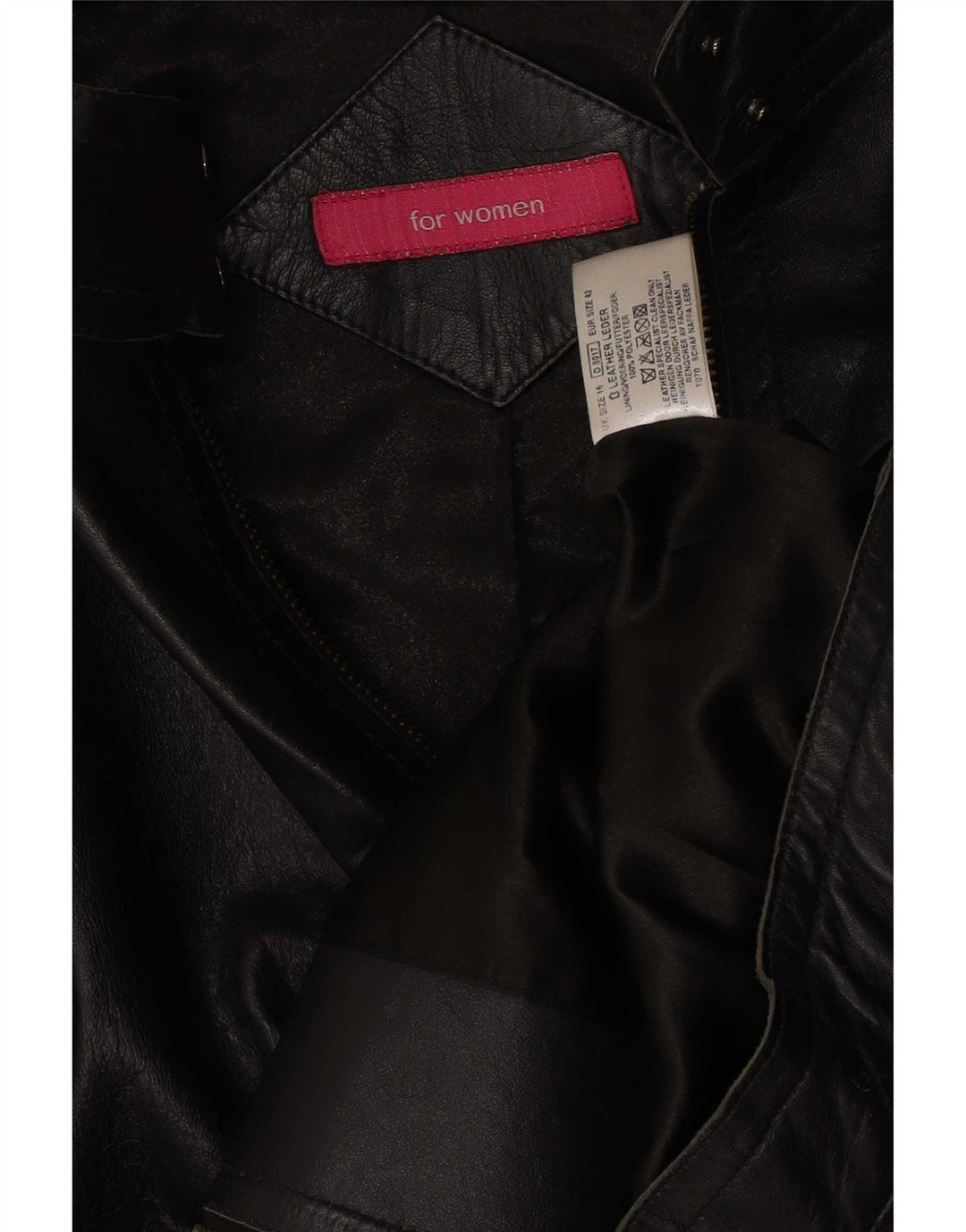Vintage Womens Leather Jacket UK 16 Large Black