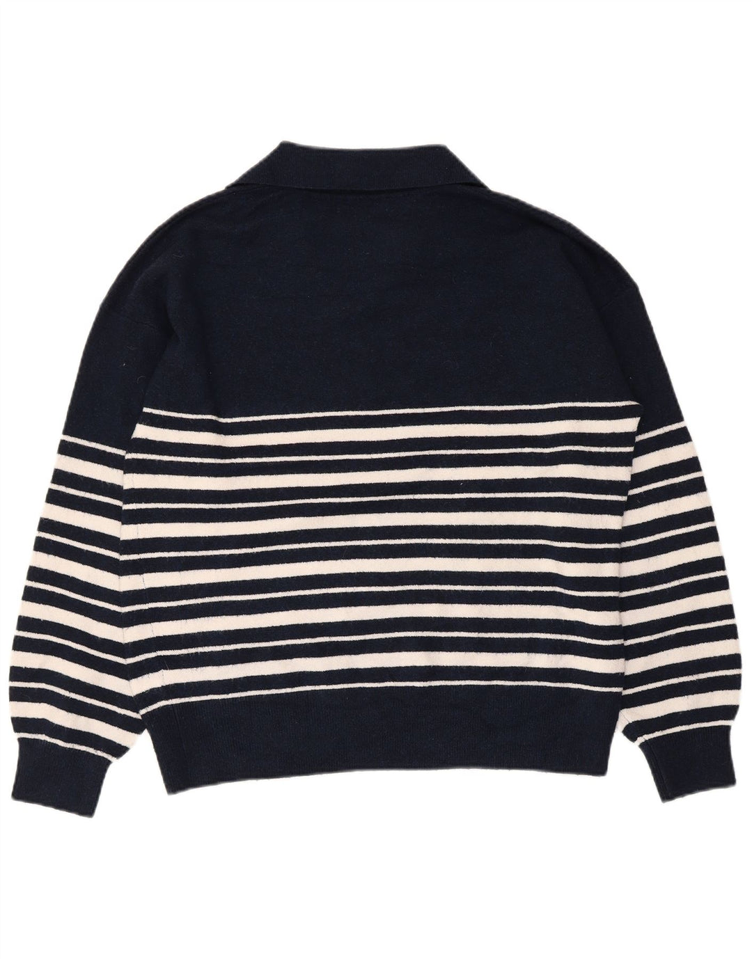 Marks & Spencer Womens Polo Neck Jumper Sweater UK 14 Medium Navy Blue