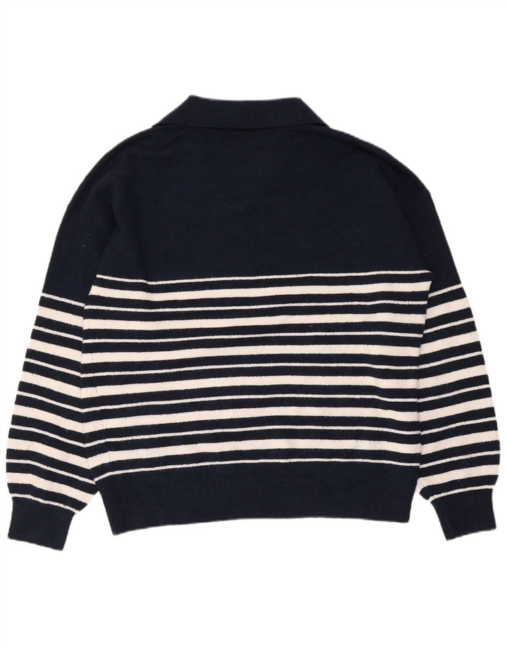 Marks & Spencer Womens Polo Neck Jumper Sweater UK 14 Medium Navy Blue