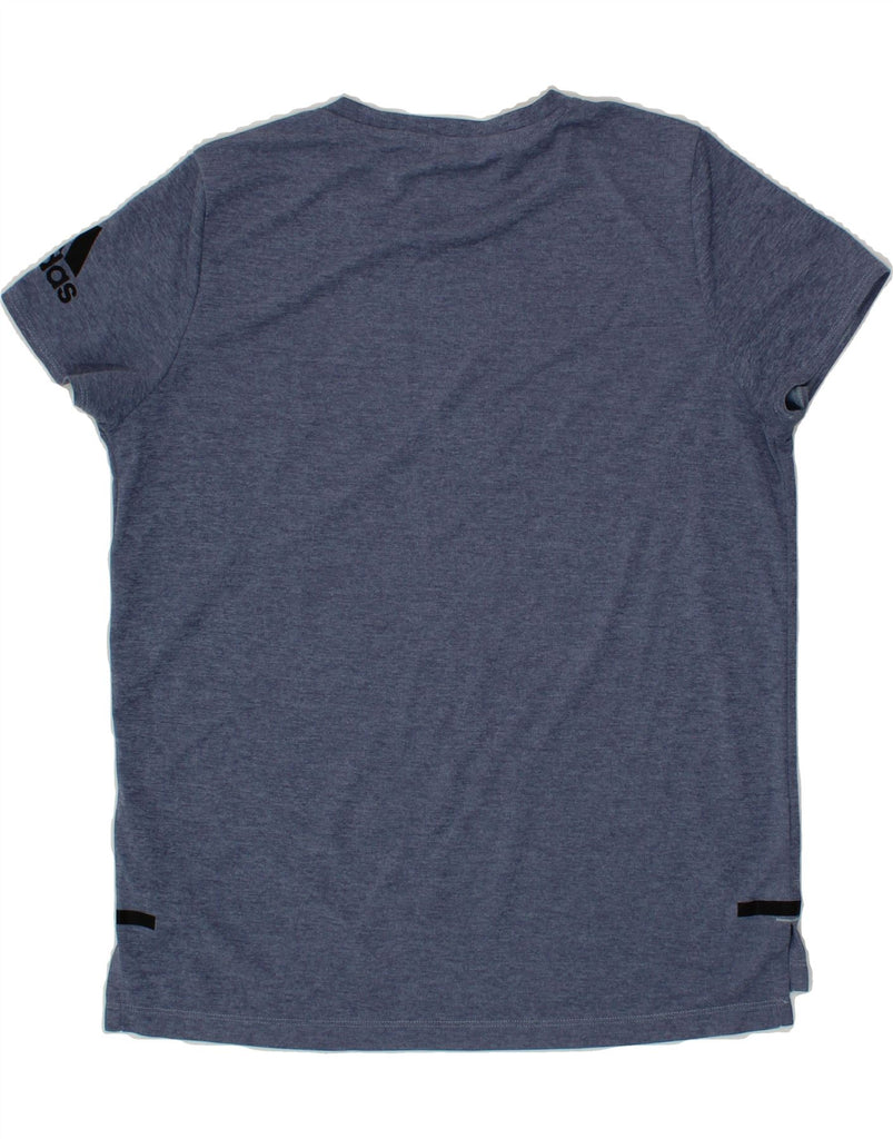 ADIDAS Womens Climachill T-Shirt Top UK 12/14 Medium Blue Polyester Vintage Adidas and Second-Hand Adidas from Messina Hembry 