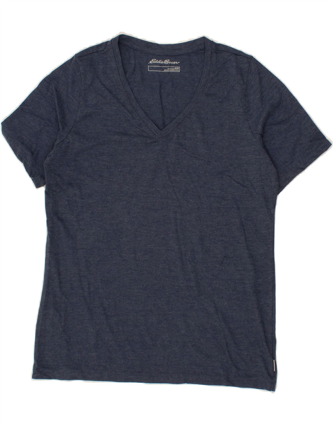 EDDIE BAUER Womens T-Shirt Top UK 12 Medium Navy Blue Cotton Vintage Eddie Bauer and Second-Hand Eddie Bauer from Messina Hembry 