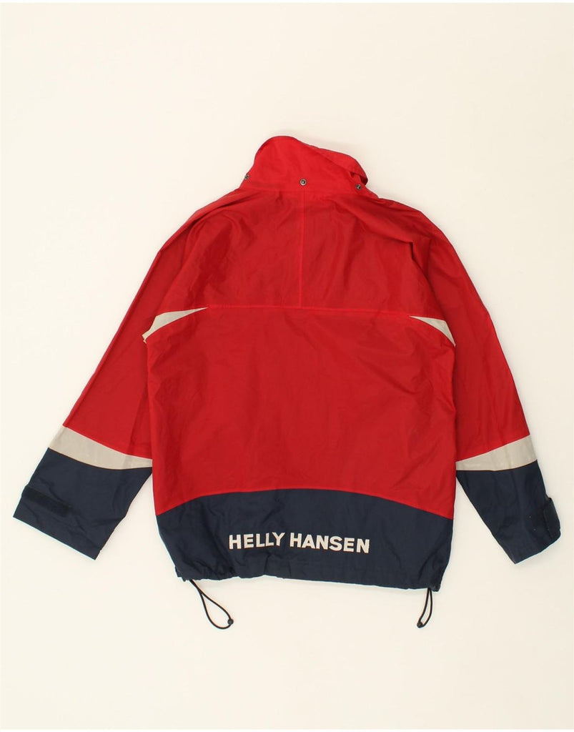 HELLY HANSEN Boys Graphic Rain Jacket 9-10 Years Red Colourblock Nylon | Vintage Helly Hansen | Thrift | Second-Hand Helly Hansen | Used Clothing | Messina Hembry 