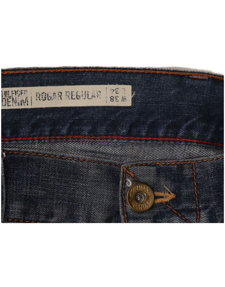 Tommy Hilfiger Mens Regular Fit Straight Jeans W38 L34 Blue Cotton