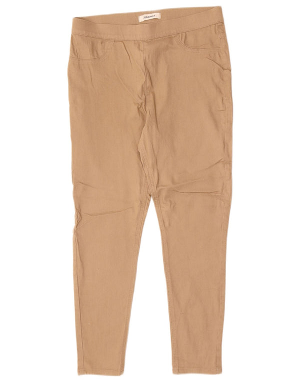 Marks & Spencer Womens Jegging Casual Trousers UK 12 Medium W28 L26 Beige