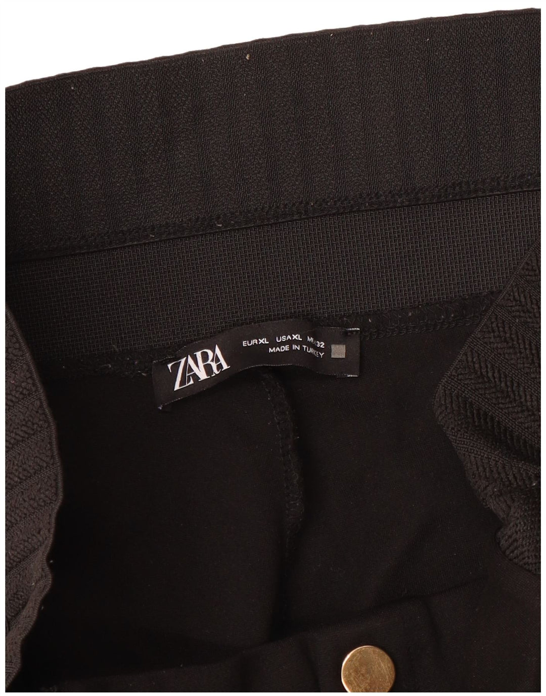 Zara Womens Slim Capri Trousers XL W36 L24 Black