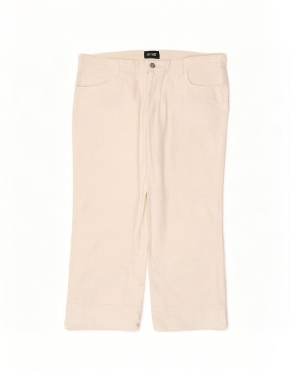 Hobbs Womens Capri Wide Leg Jeans W34 L22 White Cotton