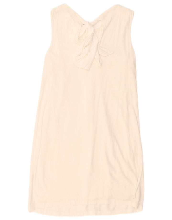 Massimo Dutti Womens Sleeveless Regular Shift Dress UK 10 Small White