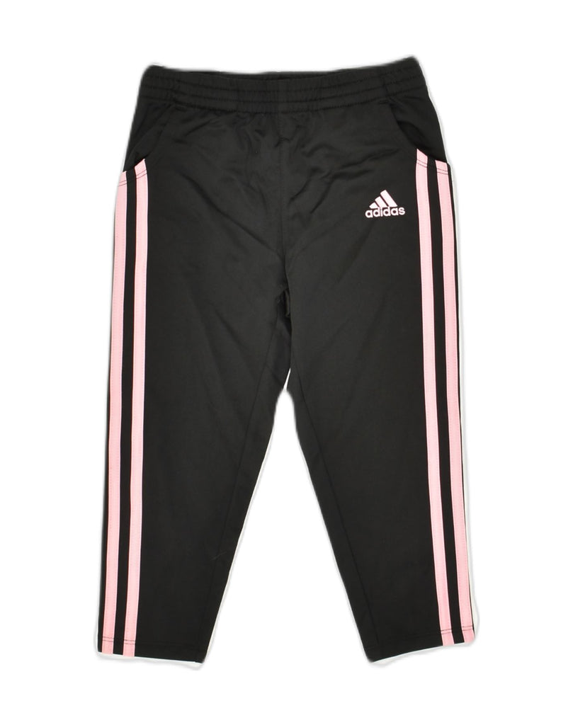 ADIDAS Girls Tracksuit Trousers 3-4 Years Black Polyester | Vintage Adidas | Thrift | Second-Hand Adidas | Used Clothing | Messina Hembry 