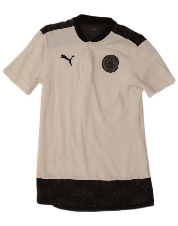 Puma Mens Manchester City T-Shirt Top Medium White Geometric