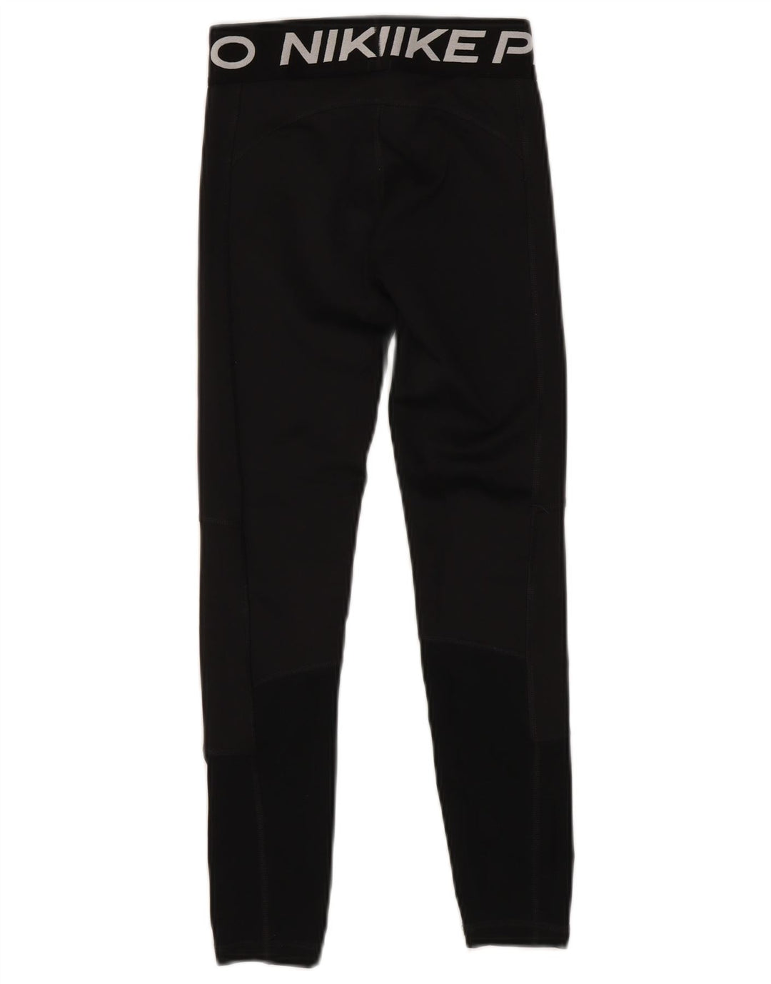 NIKE Girls Dri Fit Graphic Leggings 10-11 Years Medium Black Polyester