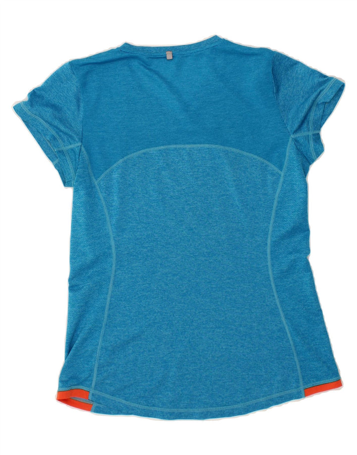ELLESSE Womens T-Shirt Top UK 12 Medium Blue Flecked Vintage Ellesse and Second-Hand Ellesse from Messina Hembry 