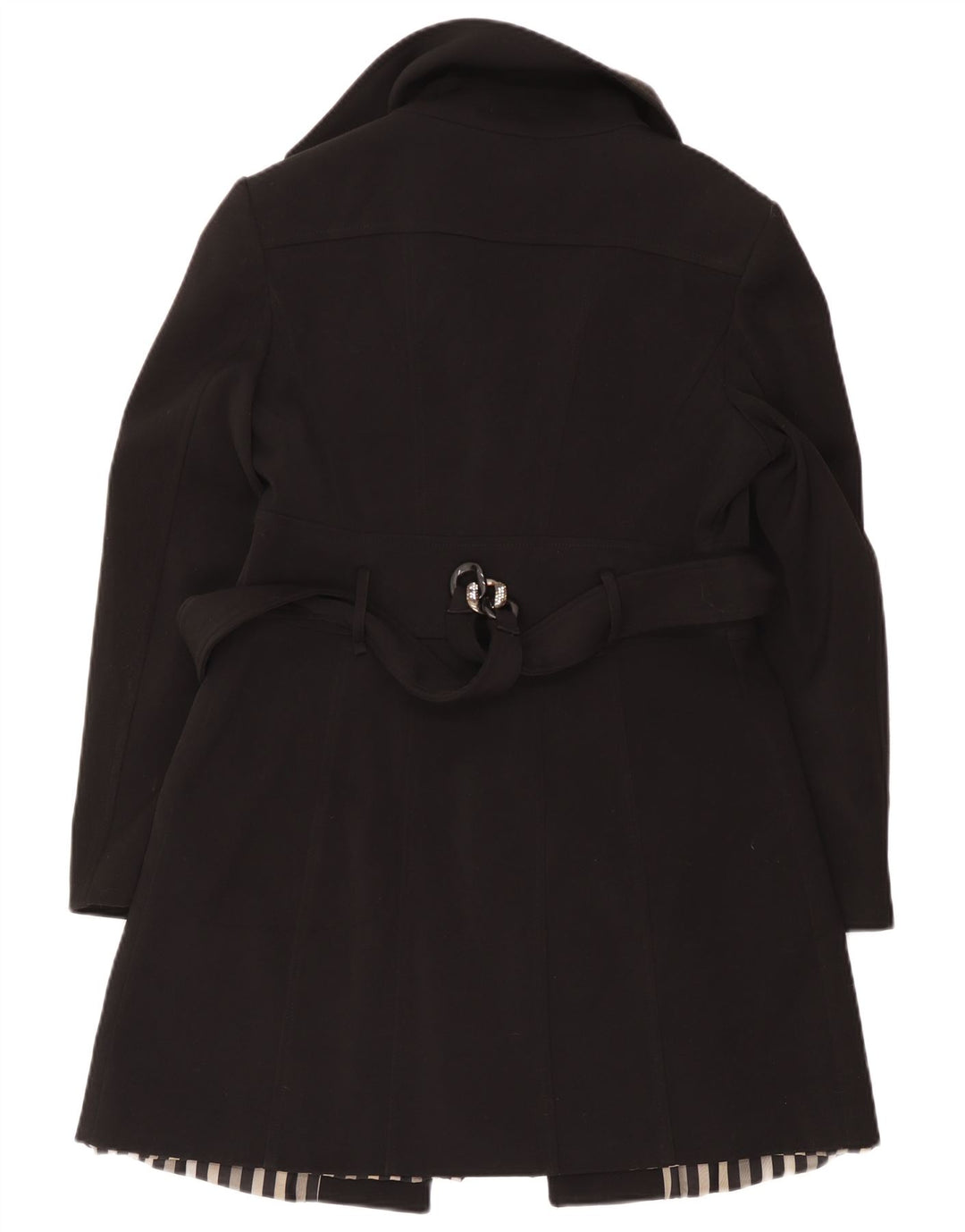 Roccobarocco Womens Overcoat IT 48 XL Black Polyester