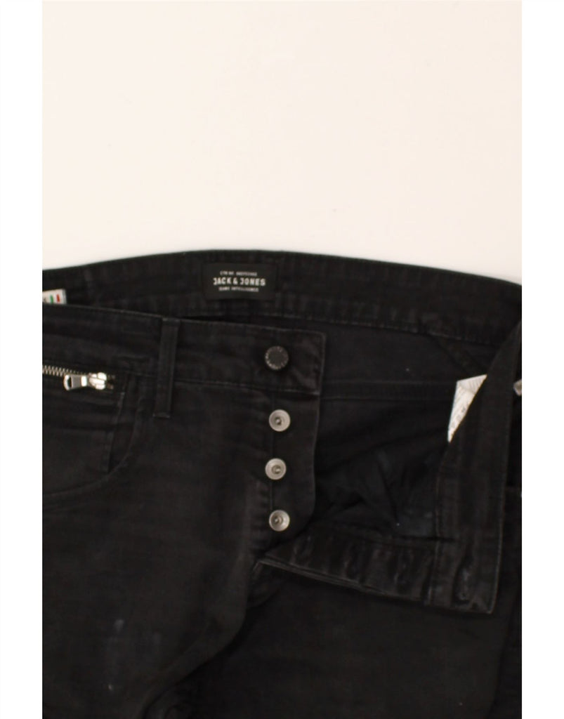 JACK & JONES Mens Regular Fit Straight Jeans W31 L32 Black Cotton | Vintage Jack & Jones | Thrift | Second-Hand Jack & Jones | Used Clothing | Messina Hembry 