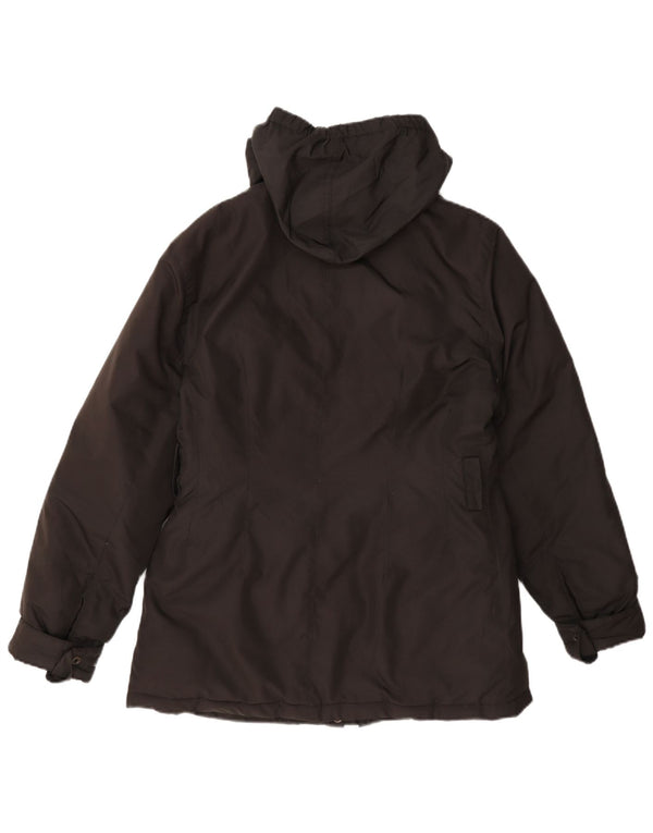 Refrigue Womens Hooded Parka Jacket UK 12 Medium Grey Polyester