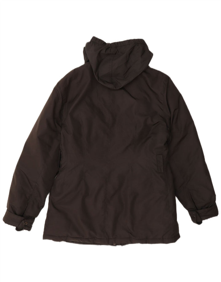 Refrigue Womens Hooded Parka Jacket UK 12 Medium Grey Polyester