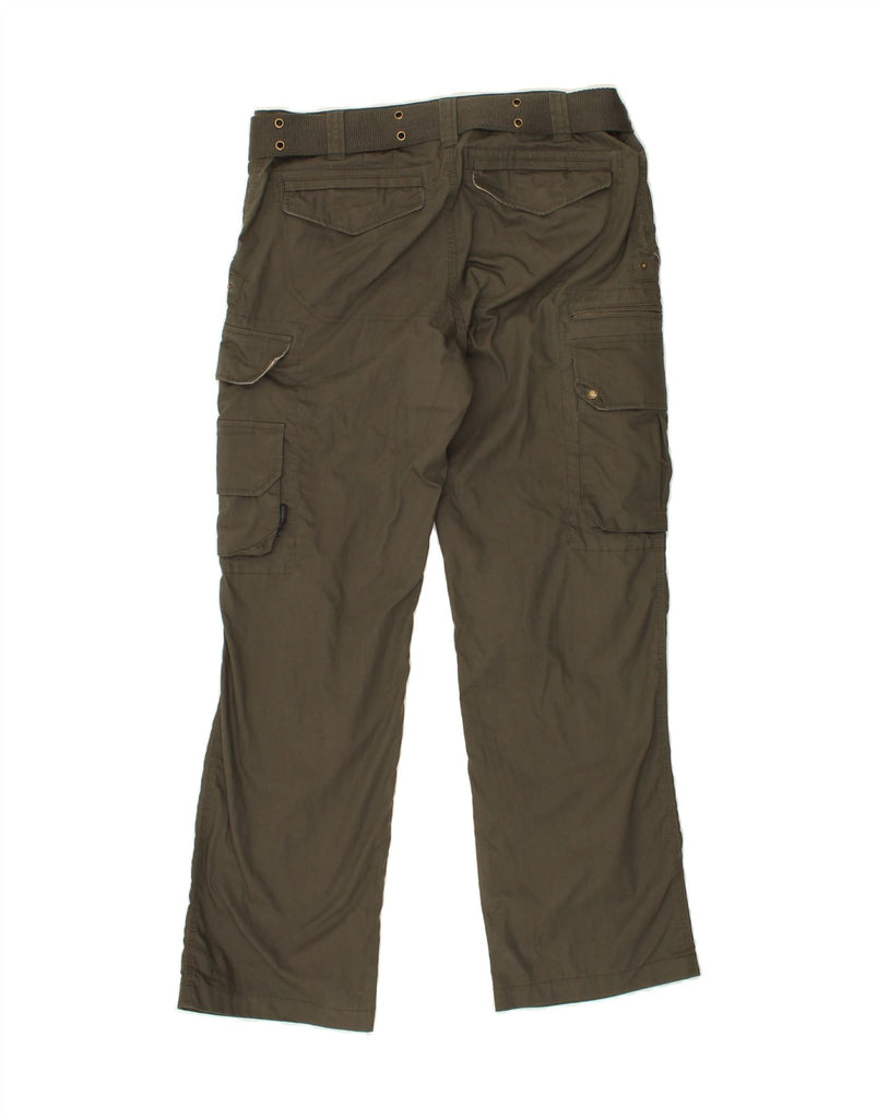 DECATHLON Mens Straight Cargo Trousers W34 L31 Khaki Polyester Vintage Decathlon and Second-Hand Decathlon from Messina Hembry 