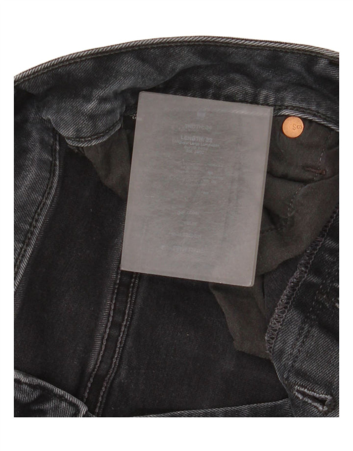 G-Star Mens 3301 Slim Jeans W34 L32 Black Cotton