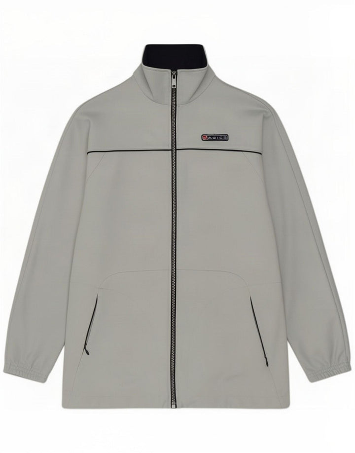 Asics Womens Tracksuit Top Jacket UK 14 Medium Blue