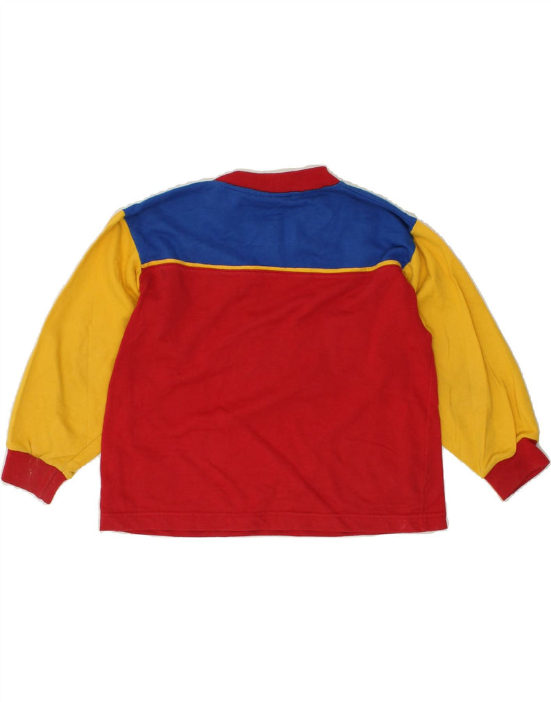 REEBOK Boys Graphic Sweatshirt Jumper 7-8 Years Small  Red Colourblock | Vintage Reebok | Thrift | Second-Hand Reebok | Used Clothing | Messina Hembry 
