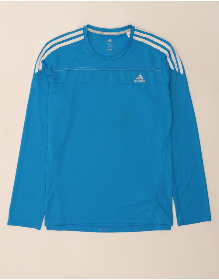 Adidas Mens Climalite Top Long Sleeve XL Blue Polyester
