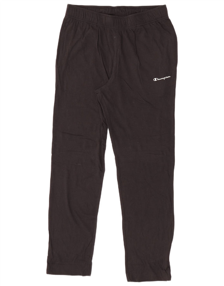 CHAMPION Mens Tracksuit Trousers Medium Black Cotton