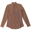 Benetton Mens Shirt Small Brown Check Cotton