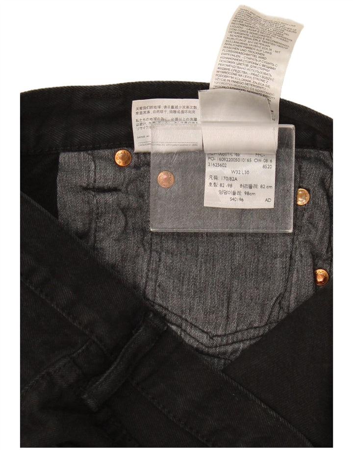 Levi's Mens Straight Jeans W32 L30 Black Cotton