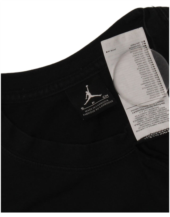 Jordan Mens Graphic Top Long Sleeve Small Black Spotted Cotton