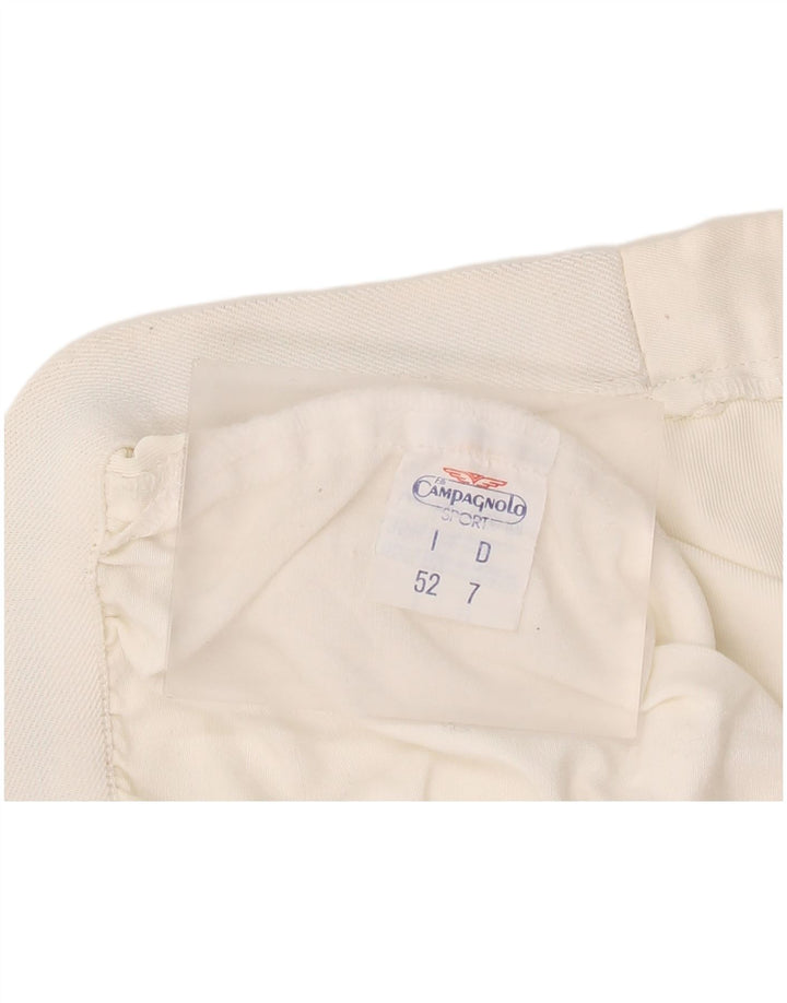 CAMPAGNOLO Mens Chino Shorts IT 52 XL W36 White Polyester