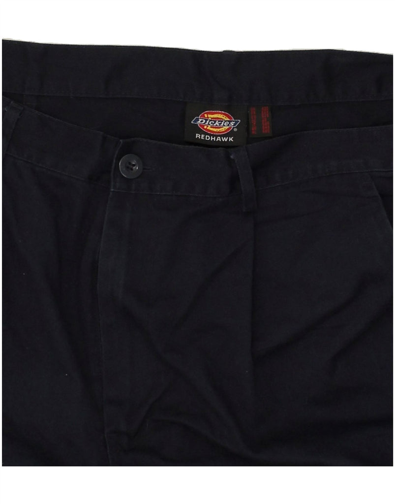DICKIES Mens Tapered Cargo Trousers W42 L26 Navy Blue Polyester | Vintage Dickies | Thrift | Second-Hand Dickies | Used Clothing | Messina Hembry 