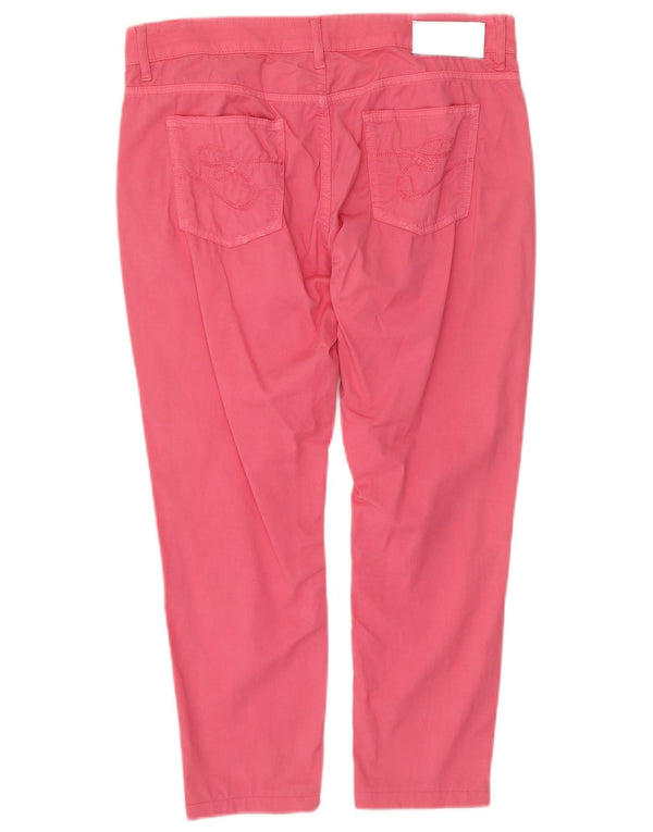 ESCADA Womens Slim Cropped Trousers EU 38 Medium W34 L24 Pink Cotton