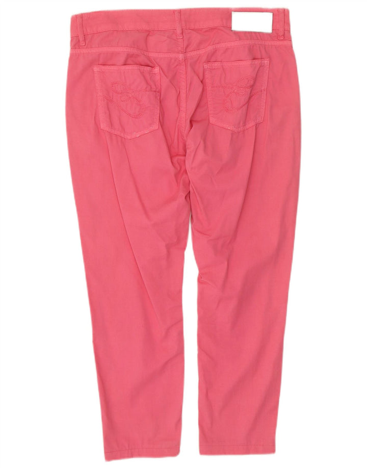 ESCADA Womens Slim Cropped Trousers EU 38 Medium W34 L24 Pink Cotton