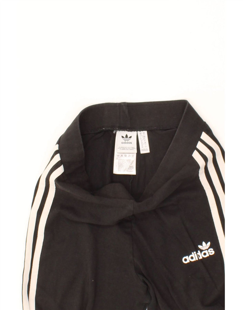 ADIDAS Womens Leggings UK 10 Small Black Cotton Vintage Adidas and Second-Hand Adidas from Messina Hembry 