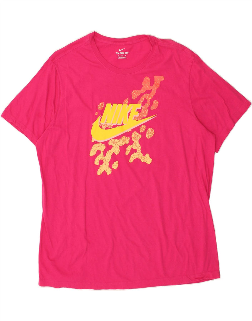 NIKE Mens Graphic T-Shirt Top XL Pink Cotton | Vintage Nike | Thrift | Second-Hand Nike | Used Clothing | Messina Hembry 