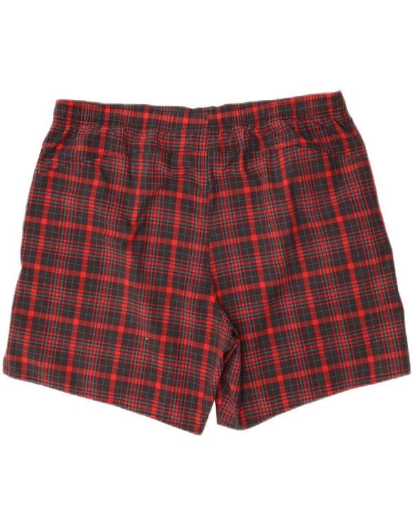 Adidas Mens Swimming Shorts XL  Red Check Polyester
