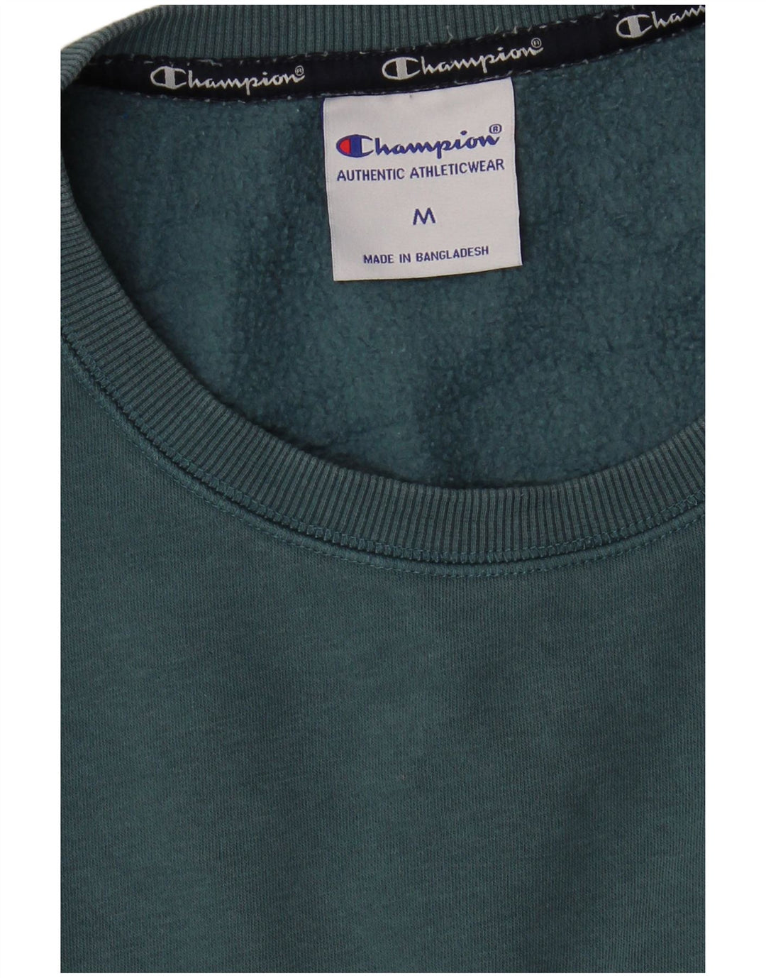 Champion Womens Graphic Sweatshirt Jumper UK 14 Medium Blue Cotton
