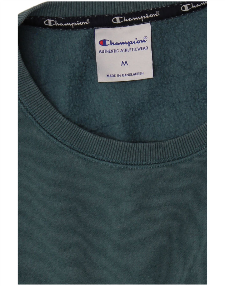 Champion Womens Graphic Sweatshirt Jumper UK 14 Medium Blue Cotton