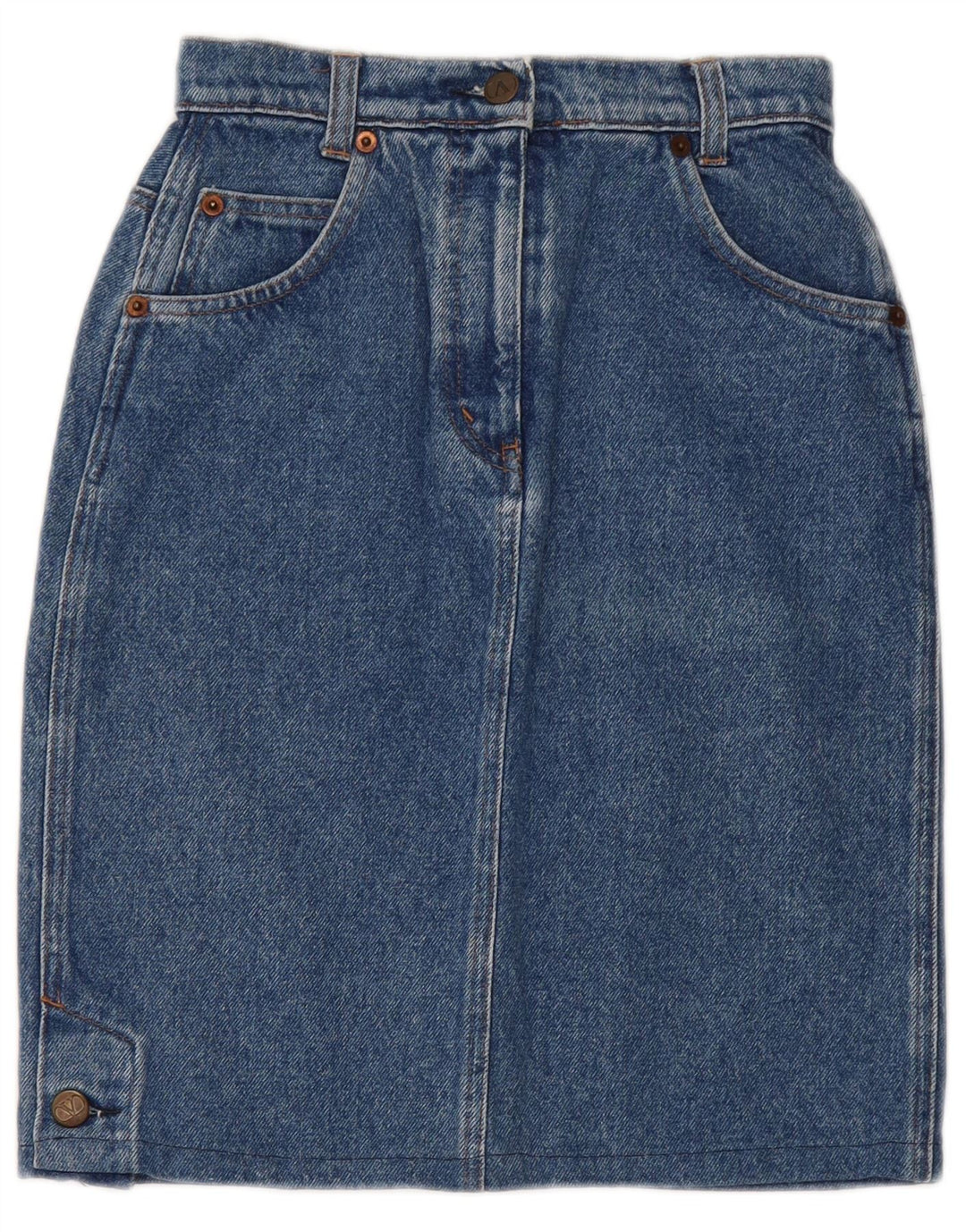 Valentino Womens Denim Skirt W26 Small Blue Cotton